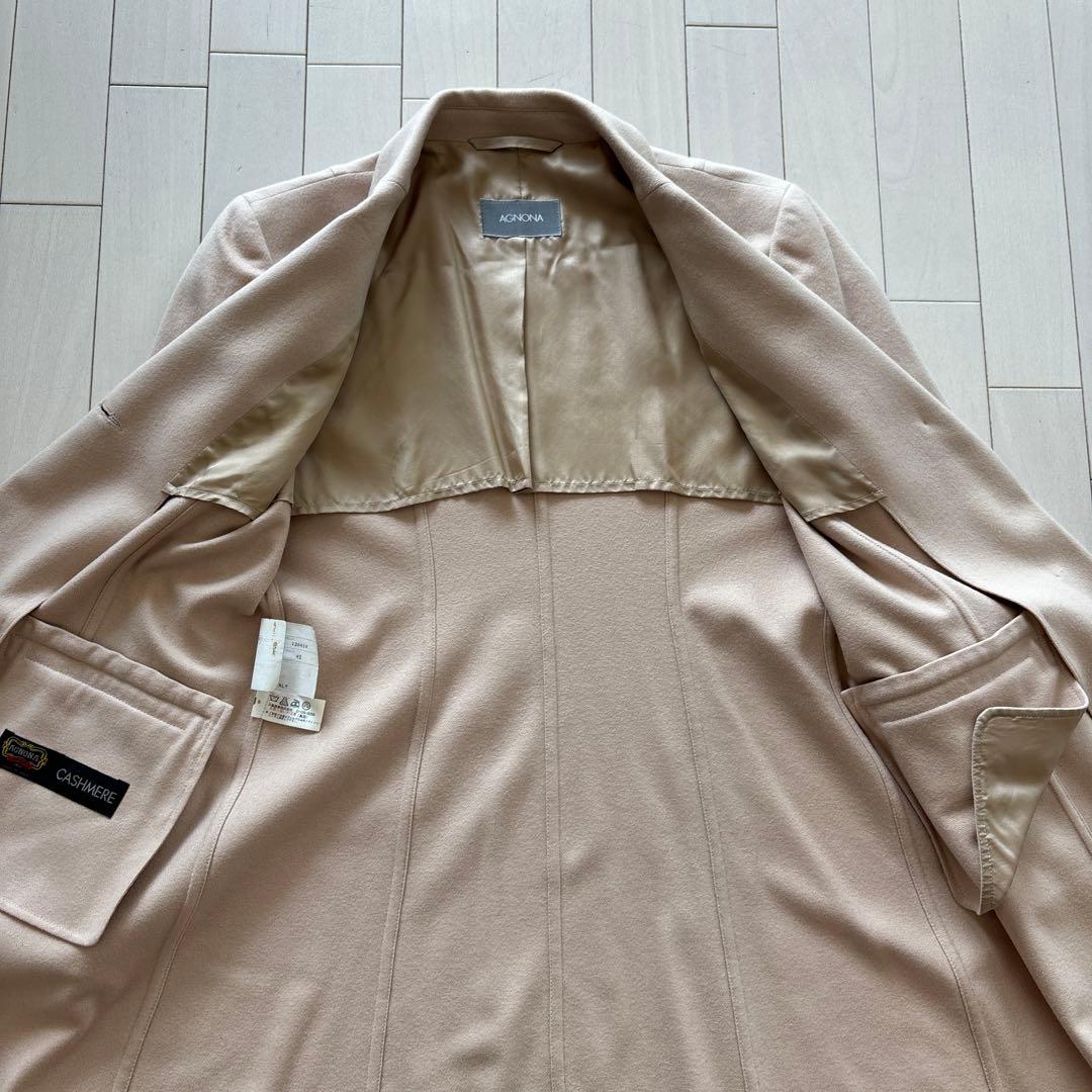 AGNONA 100%カシミヤ チェスターコート 42