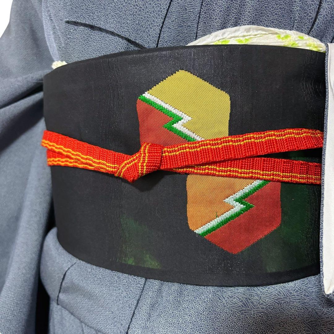 未使用近い　美品　袷　江戸小紋　寄せ小紋　正絹　フルセット