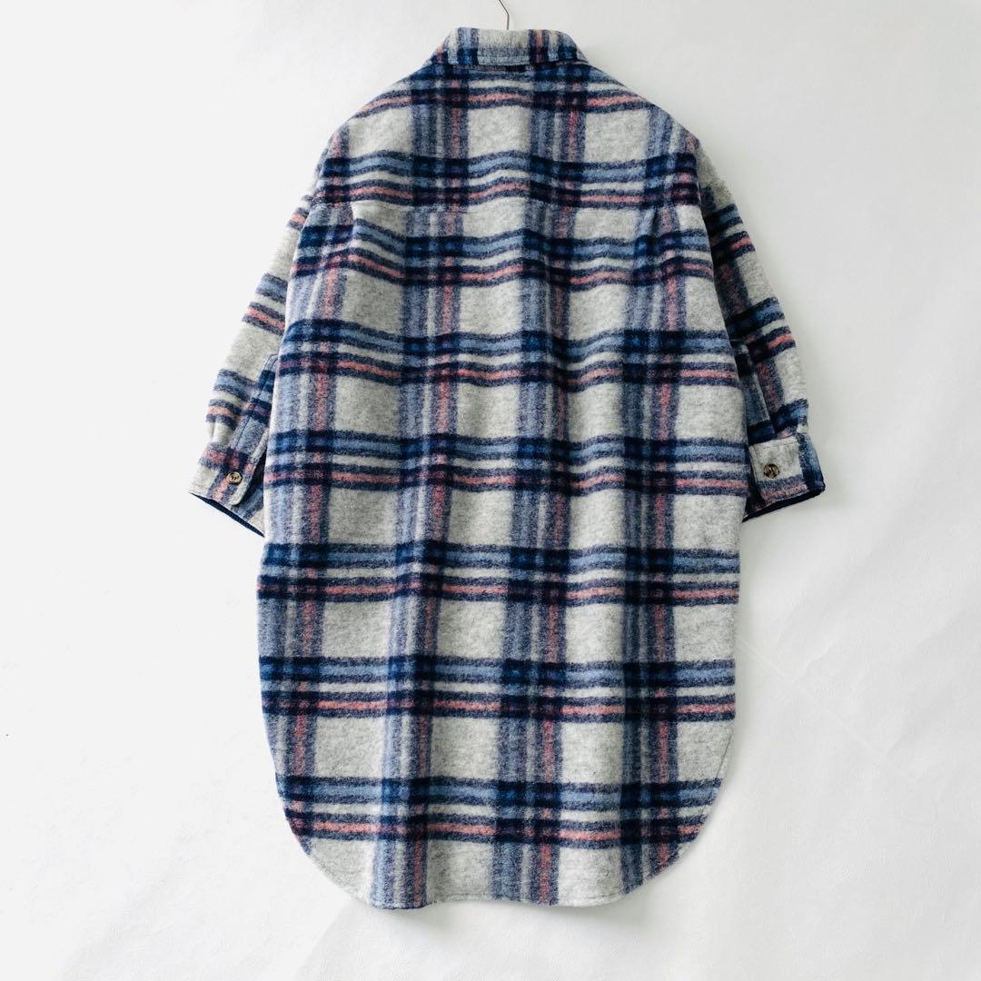 2868Aイザベルマラン チェックロングコート オーバーサイズ