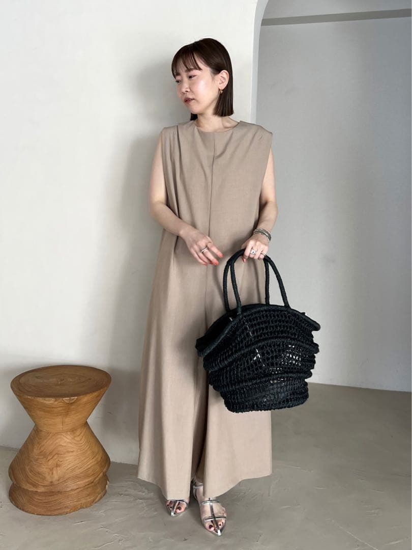 【未使用】NOLLEY'Sスカート風 大人オールインワン ベージュ 定価1.8万