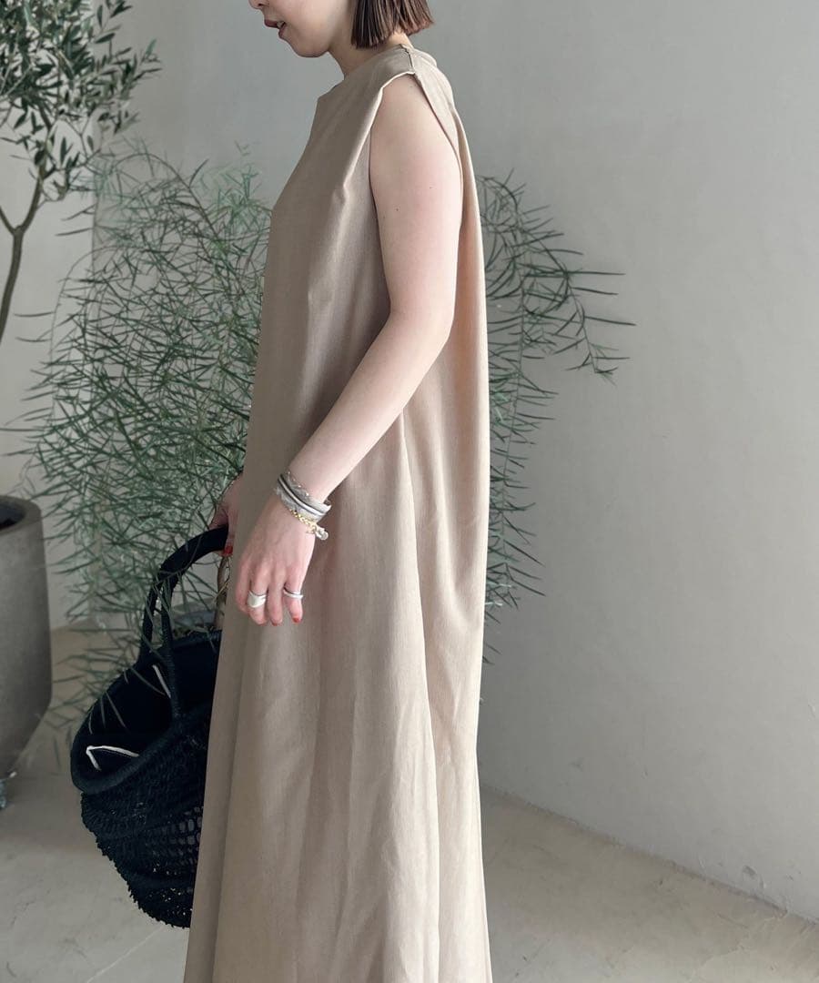 【未使用】NOLLEY'Sスカート風 大人オールインワン ベージュ 定価1.8万