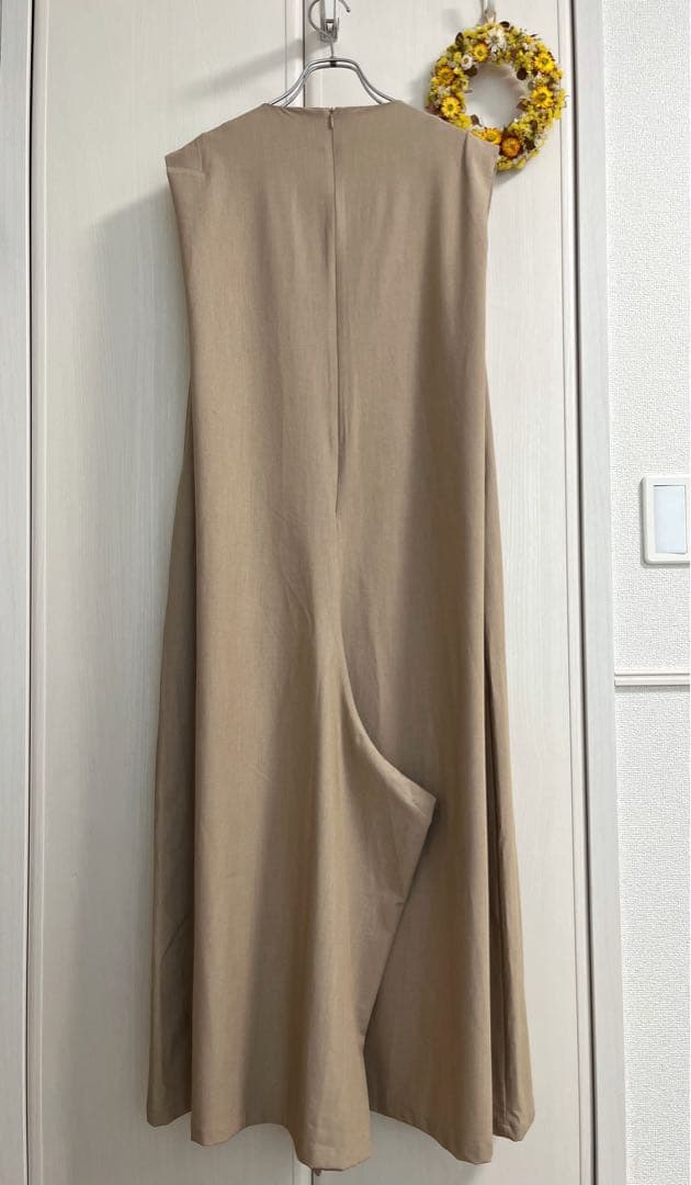 【未使用】NOLLEY'Sスカート風 大人オールインワン ベージュ 定価1.8万