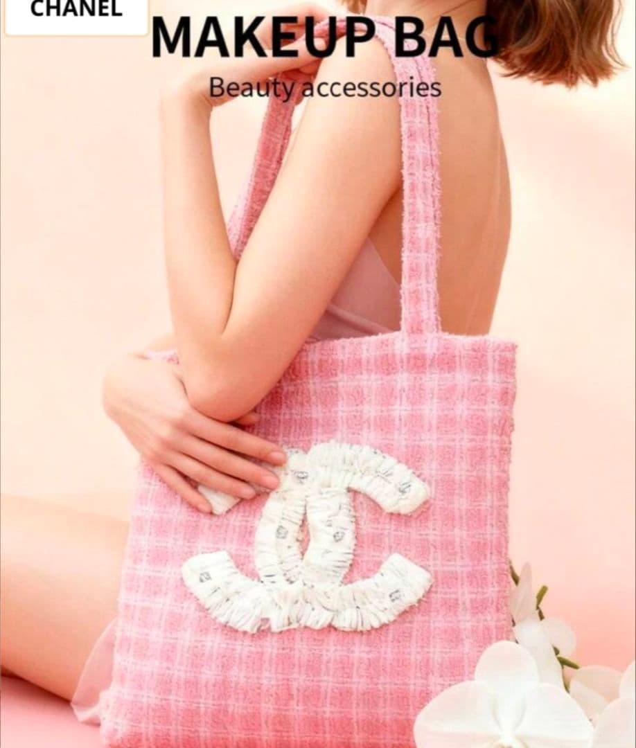 jouページCHANEL メイクアップバッグ ピンク