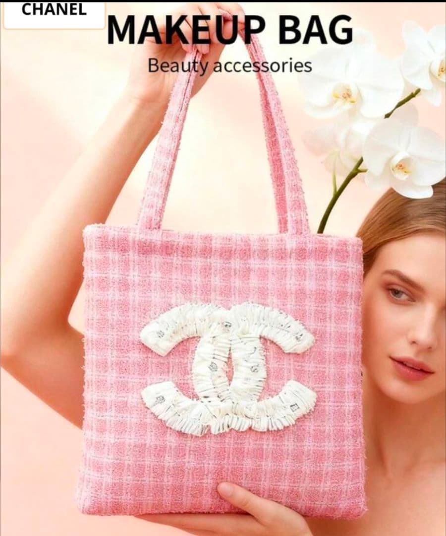 jouページCHANEL メイクアップバッグ ピンク