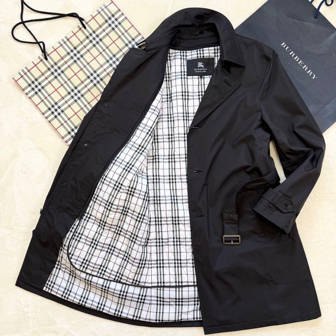 【超美品】バーバリーブラックレーベル 着脱可能：中綿ライナー付 トレンチコート