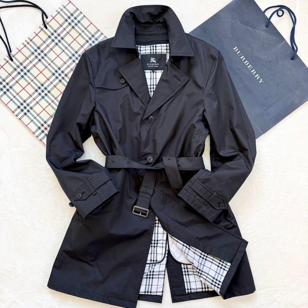 【超美品】バーバリーブラックレーベル 着脱可能：中綿ライナー付 トレンチコート