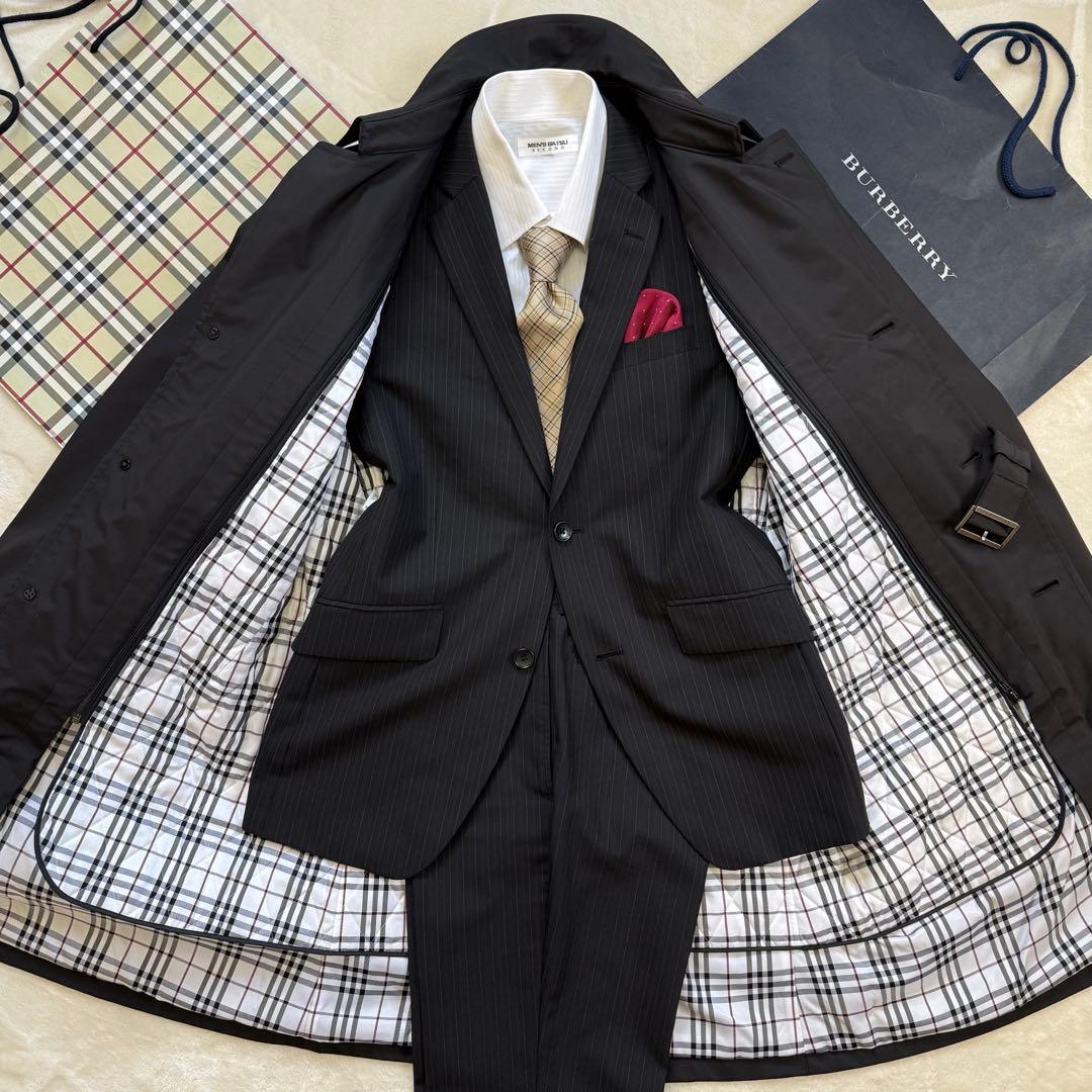 【超美品】バーバリーブラックレーベル 着脱可能：中綿ライナー付 トレンチコート