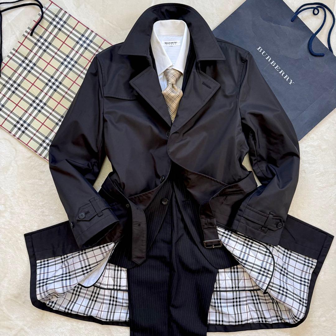 【超美品】バーバリーブラックレーベル 着脱可能：中綿ライナー付 トレンチコート