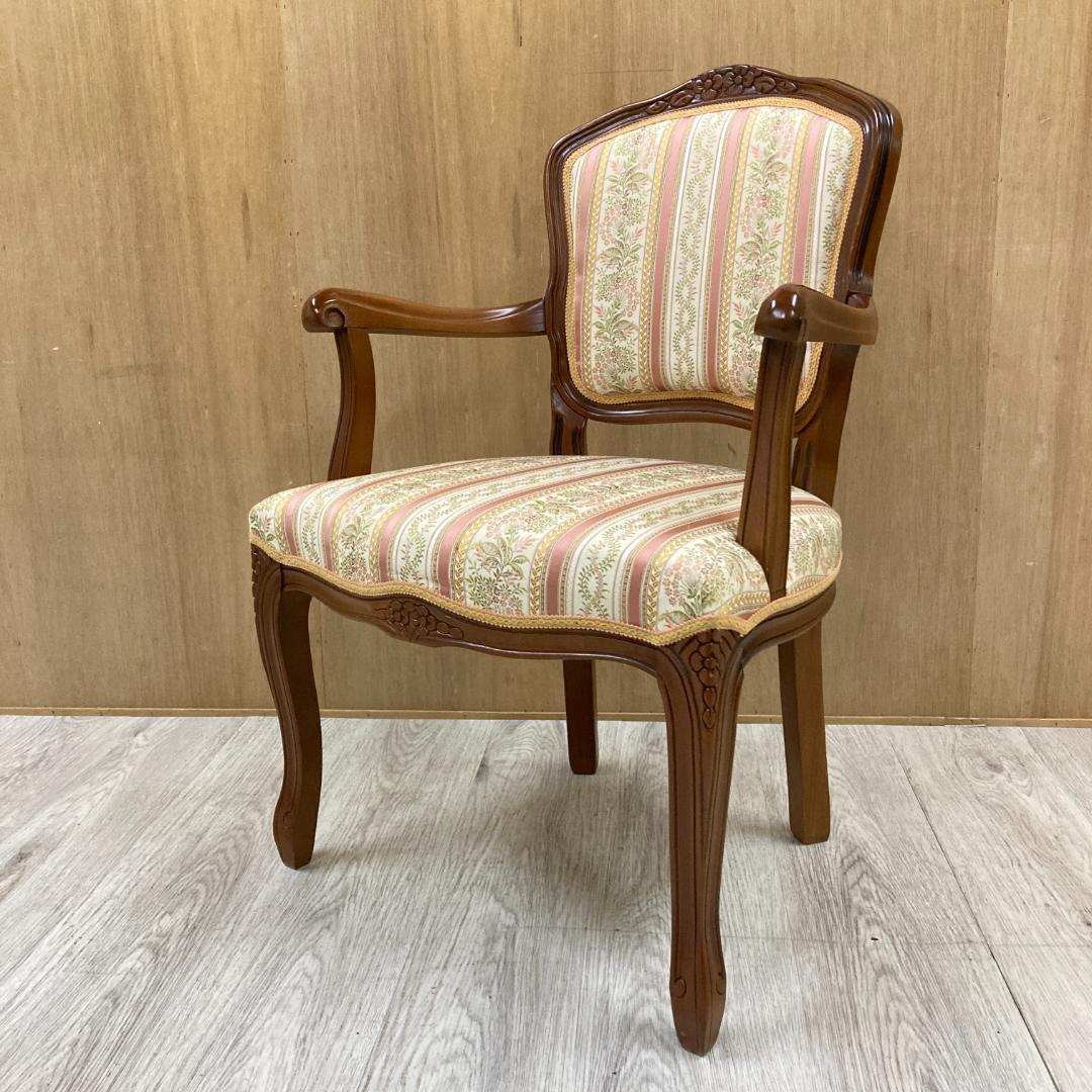 イタリア 　猫脚　アームチェア 　椅子　ダイニングチェア　クラシック 　B