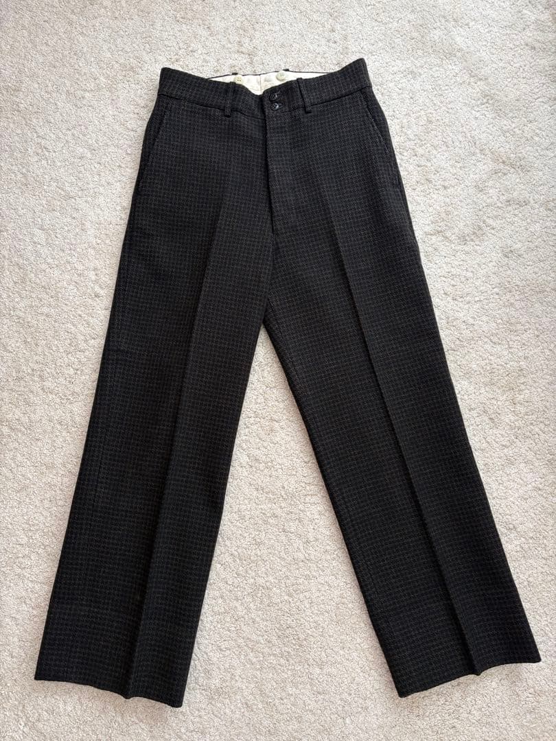 Atlast&Co ハウンドトゥース ウールトラウザー アットラスト 千鳥格子②