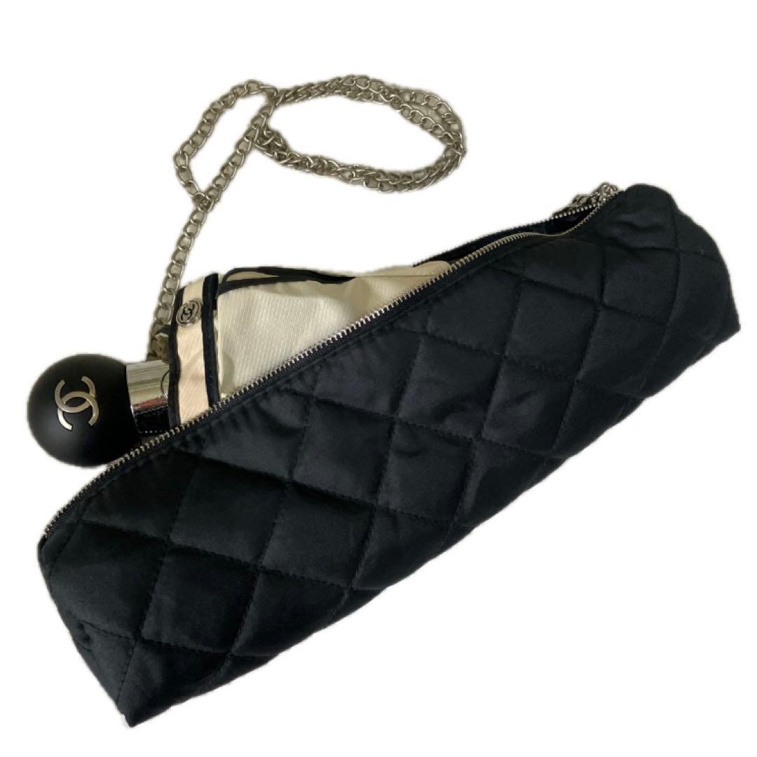 【美品】シャネル 折りたたみ傘 雨傘