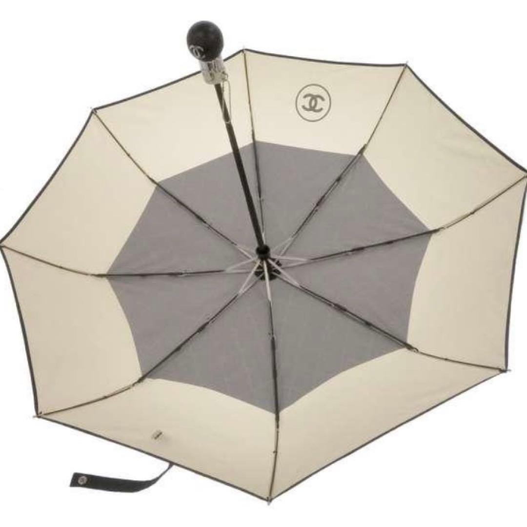 【美品】シャネル 折りたたみ傘 雨傘