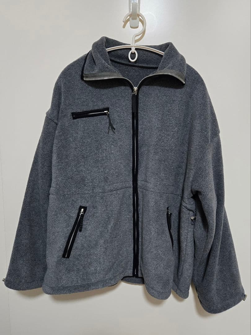 ジャケット・アウター bi color piping fleece drawstring tops