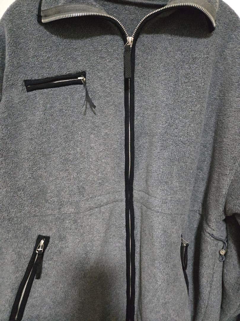 ジャケット・アウター bi color piping fleece drawstring tops