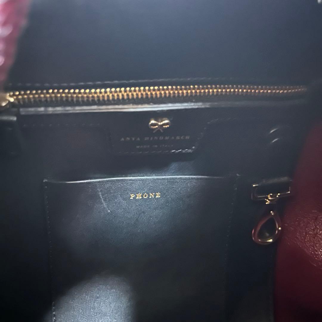 【定価15万円】アニヤハインドマーチ 巾着バッグ ブラック レザー
