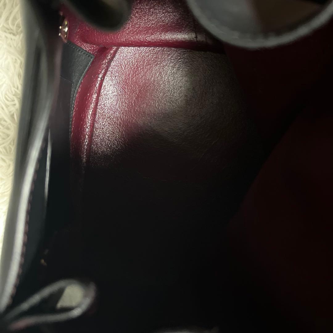 【定価15万円】アニヤハインドマーチ 巾着バッグ ブラック レザー