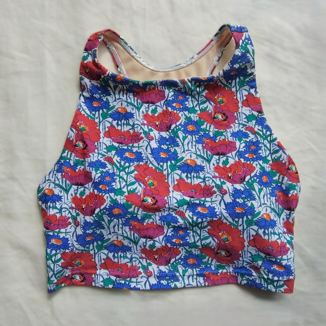 【Chacott】チャコット リバティ 花柄 ハーフトップ レギンス セット M