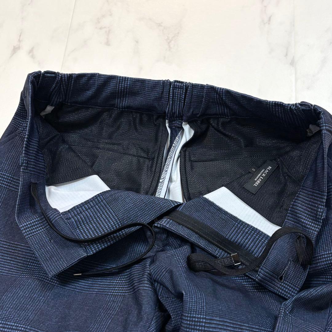 極美品 ブラックレーベルクレストブリッジ スーツ 洗濯可能 チェック 紺 S