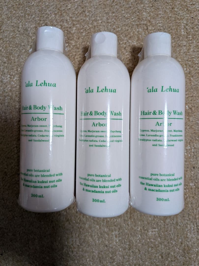 アラレフア ヘア＆ボディウォッシュRV、NS、AB 各300mL×3