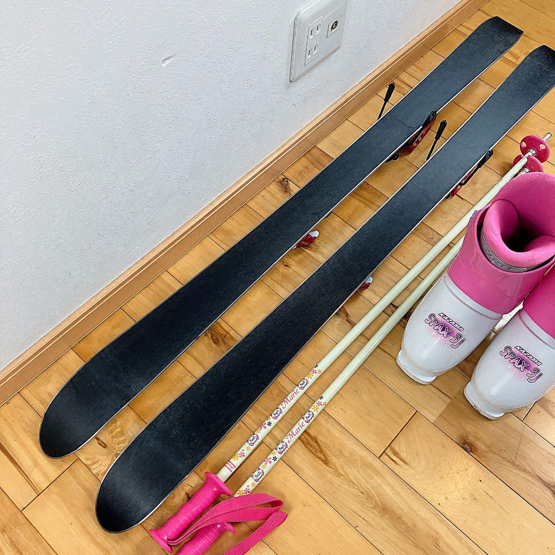 KAZAMA スキー板 110㎝　ストック ブーツ　4点セット