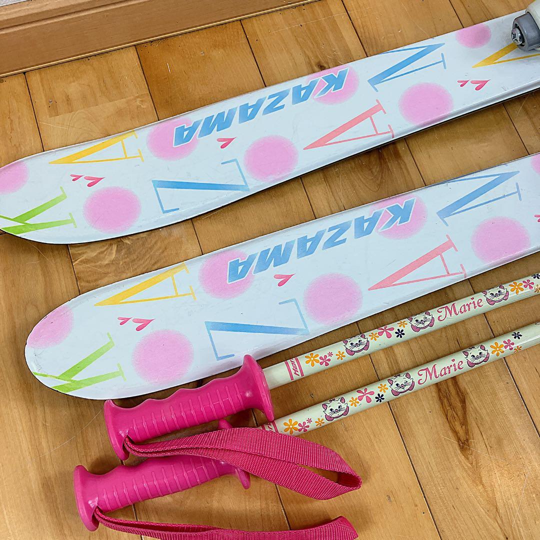 KAZAMA スキー板 110㎝　ストック ブーツ　4点セット