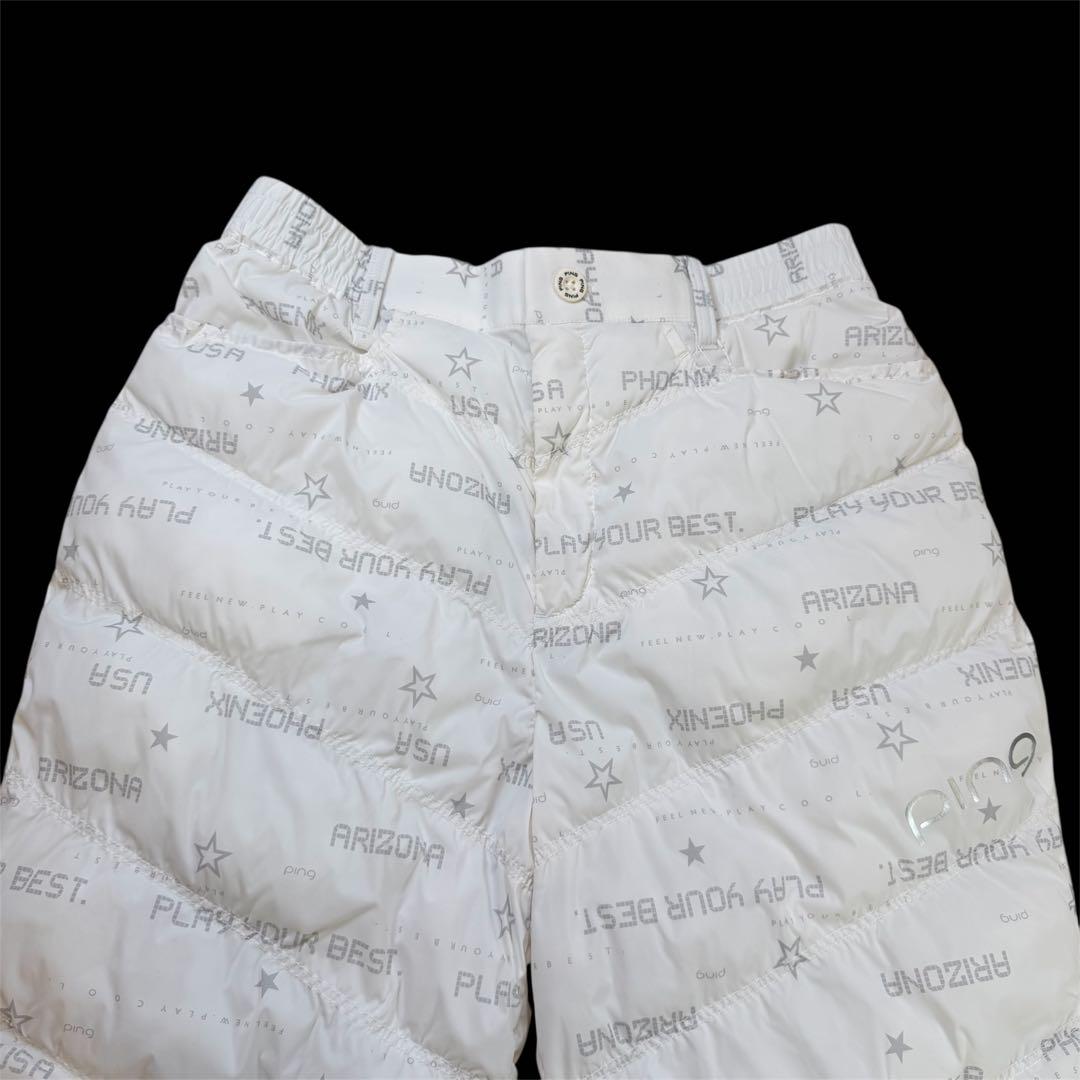 【新品】PING　中綿　ロング パンツ　レディース　LL　ホワイト　ゴルフ