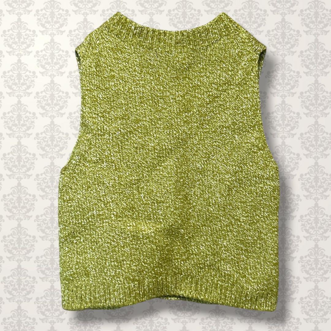 中川政七商店【F】日本製 ウールリネンニットベスト モックネック ノースリーブ