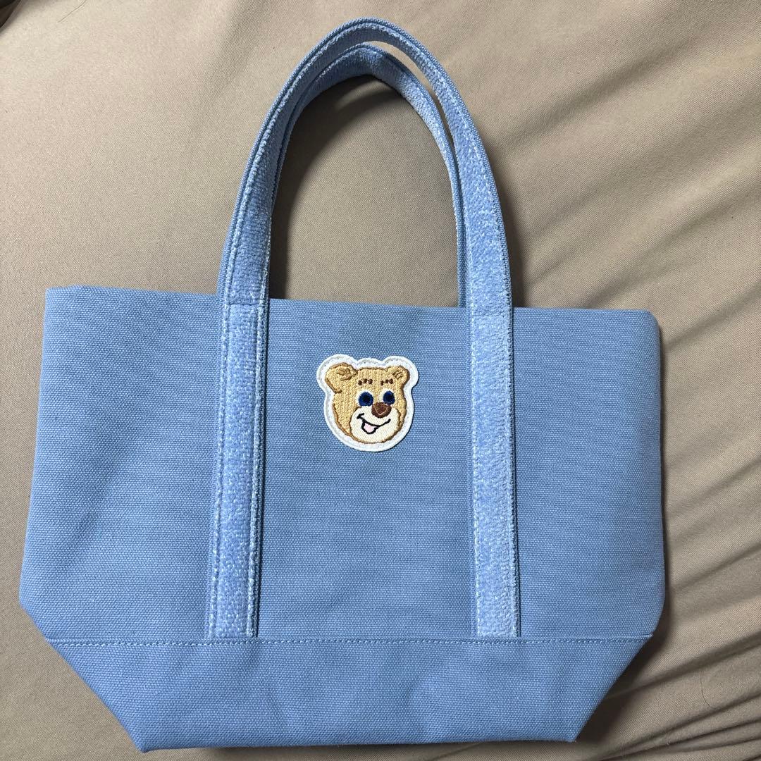 FEILER フェイラー オールドテディワッペントートバッグ ライトブルー