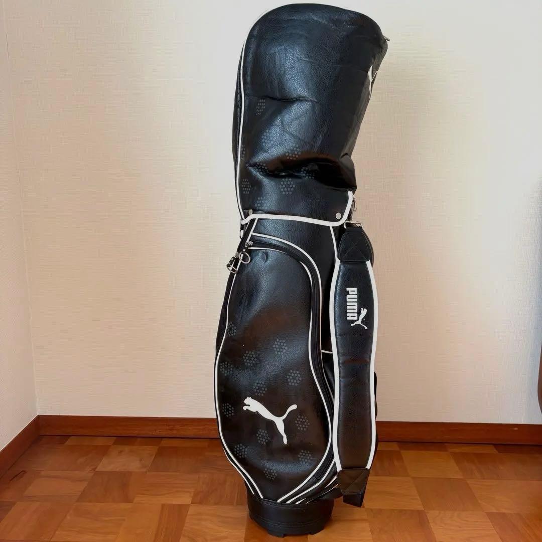 PUMA プーマ　キャディバッグ 黒/白　ゴルフバック　比較的美品