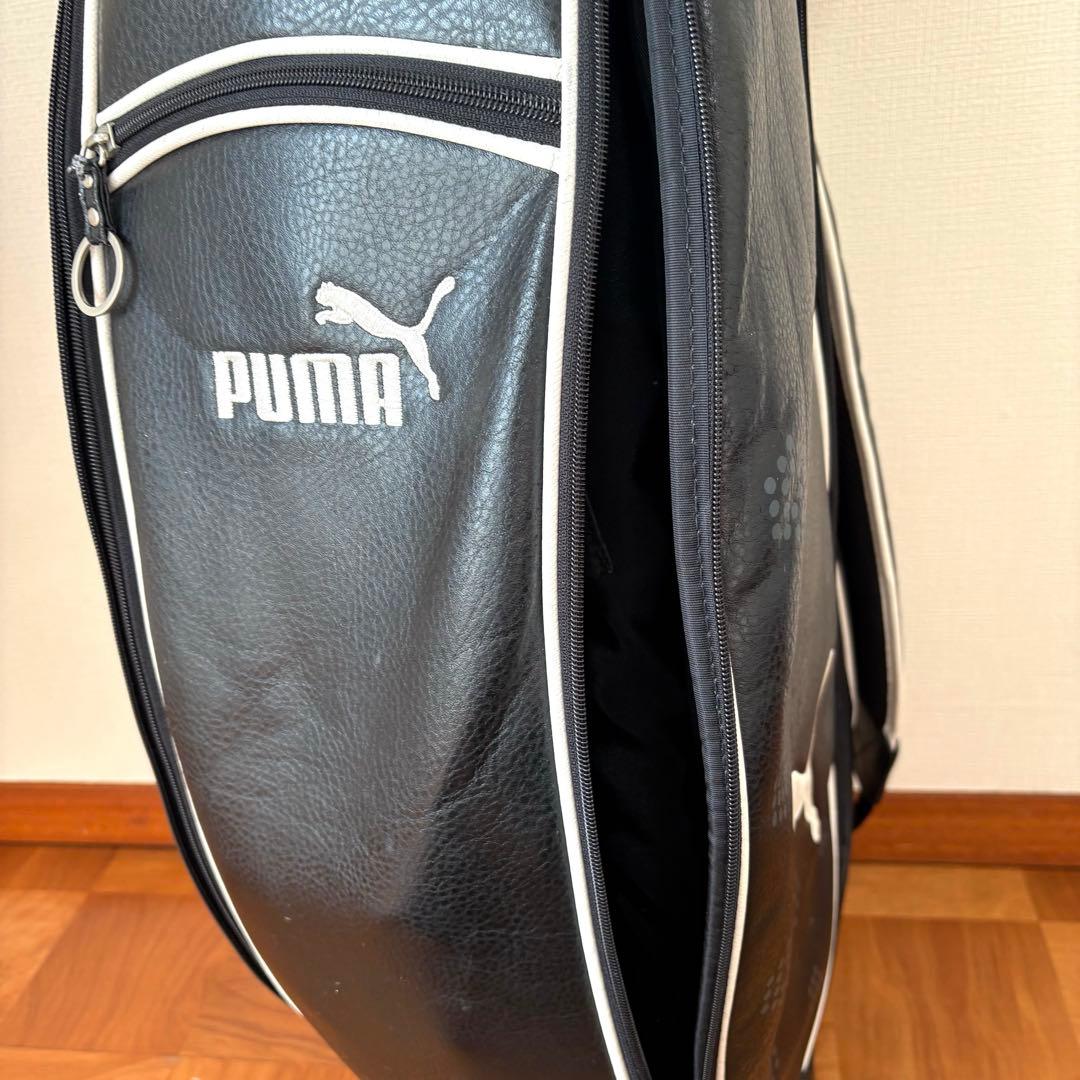 PUMA プーマ　キャディバッグ 黒/白　ゴルフバック　比較的美品