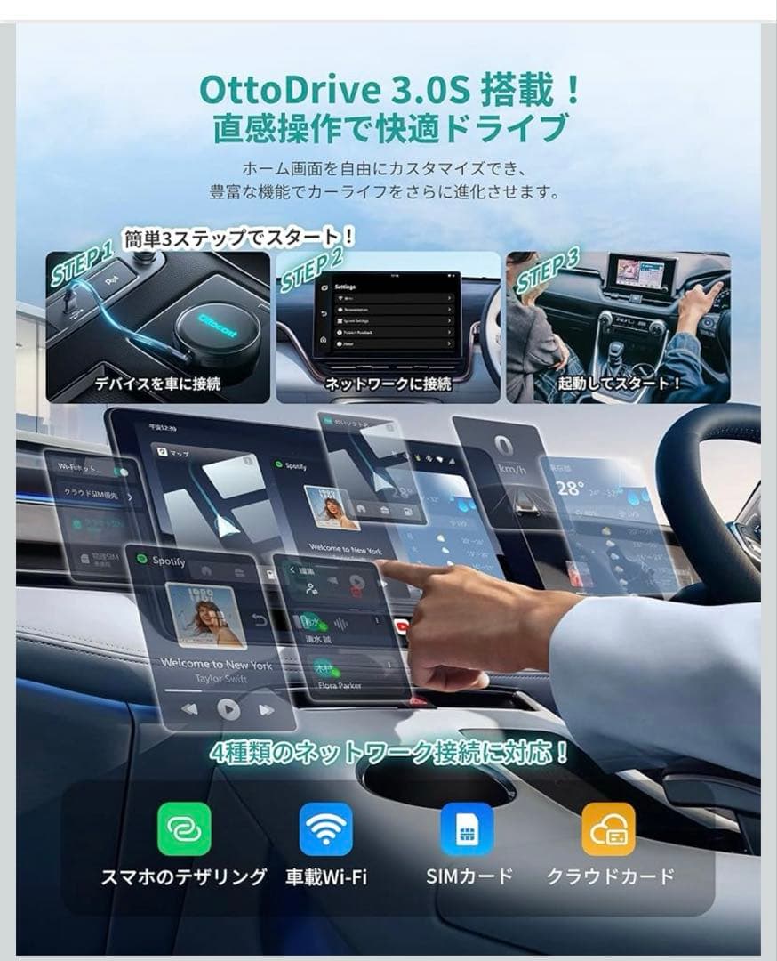 Ottocast オットキャスト　P3 Pro 新型 ワイヤレス