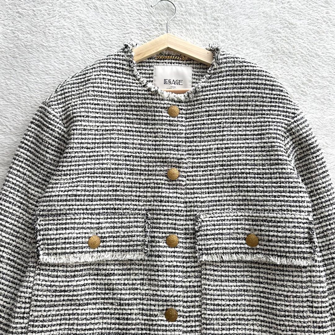 レサージュ 24SS GIOLICA MIXツイードWIDEジャケット F