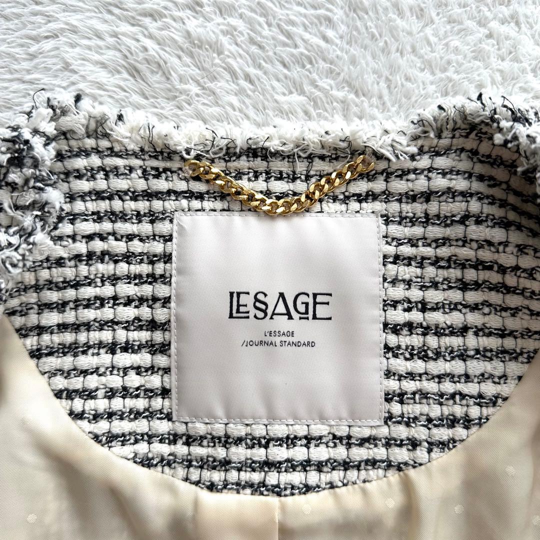 レサージュ 24SS GIOLICA MIXツイードWIDEジャケット F