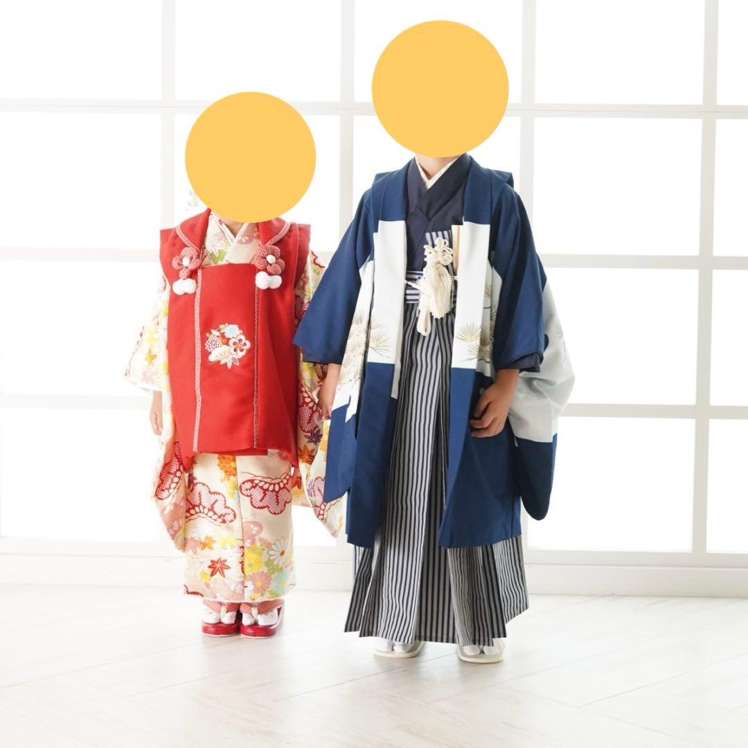 七五三　5歳　男の子　ネイビー