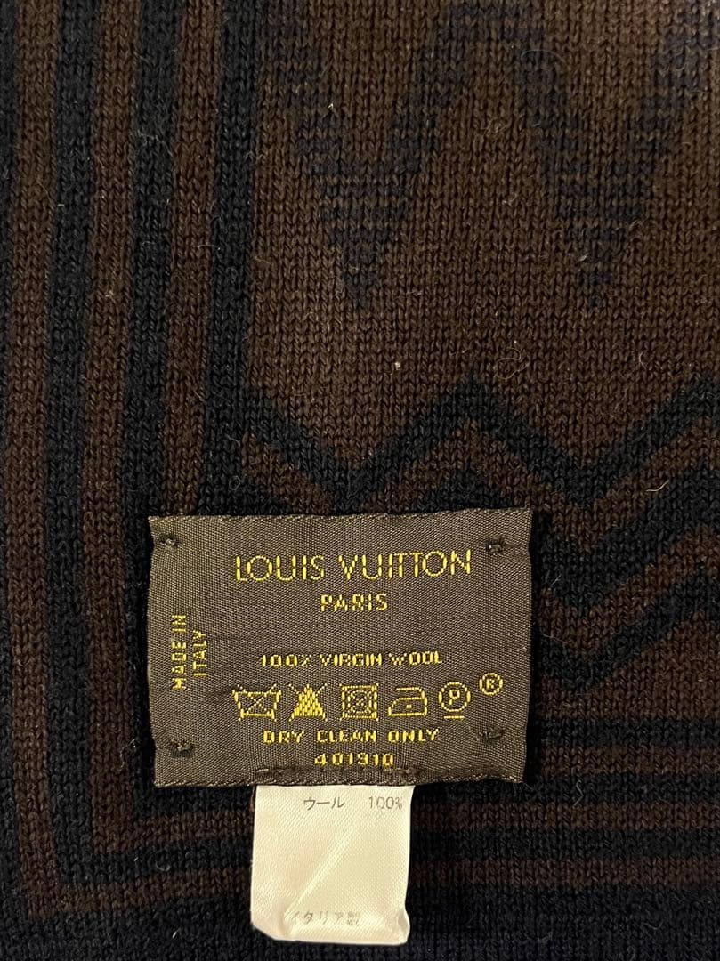 LOUIS VUITTON ウールマフラー ダークブルー