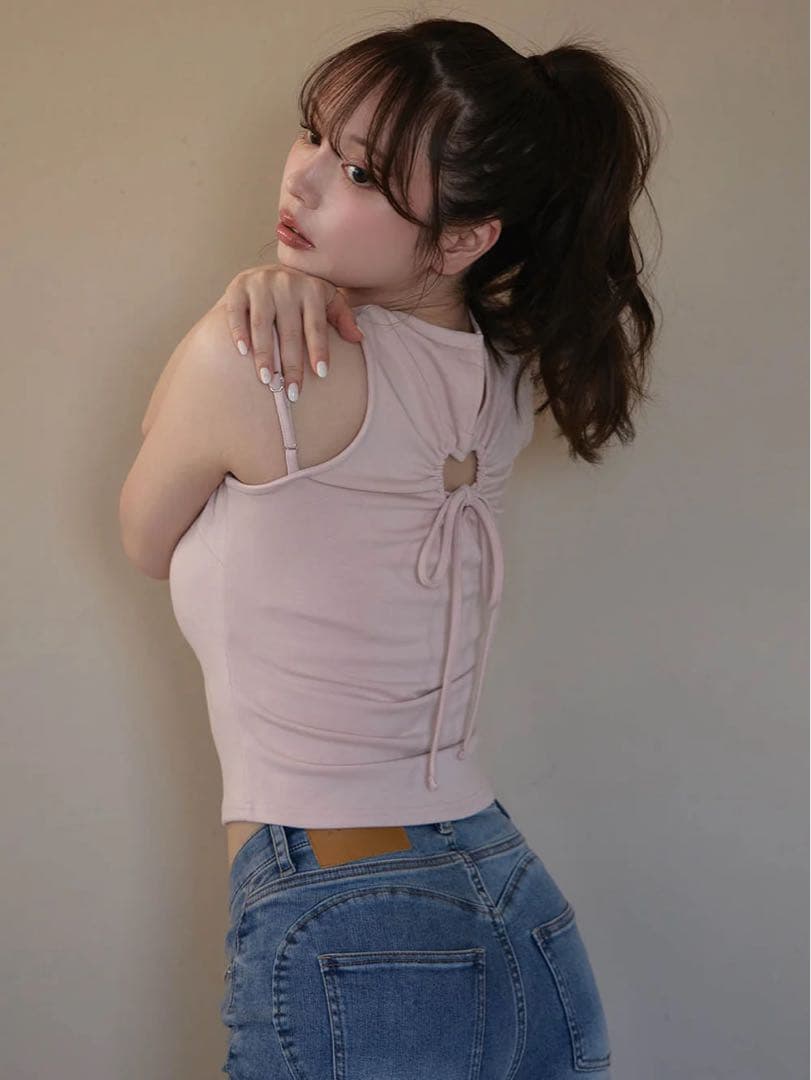 トップス andmary Heart point tops