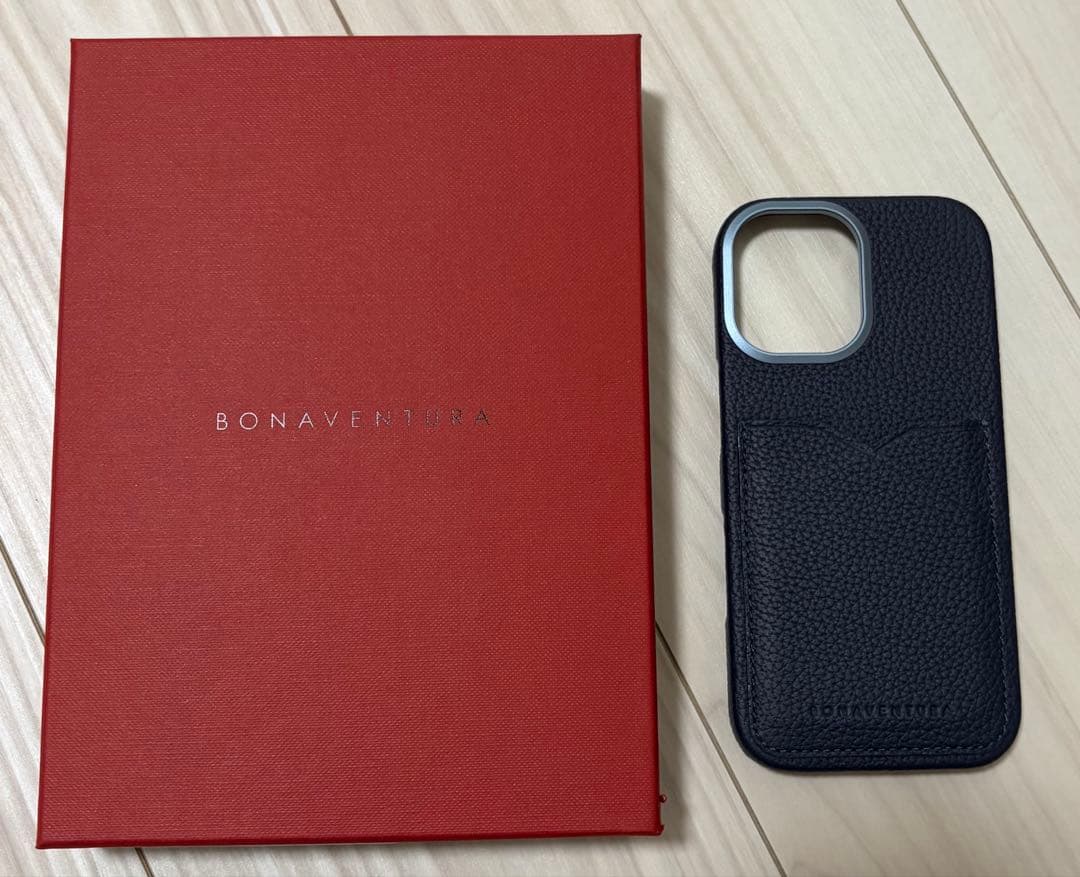 【週末セール】ボナベンチュラiPhone17バックカバーケース ネイビー
