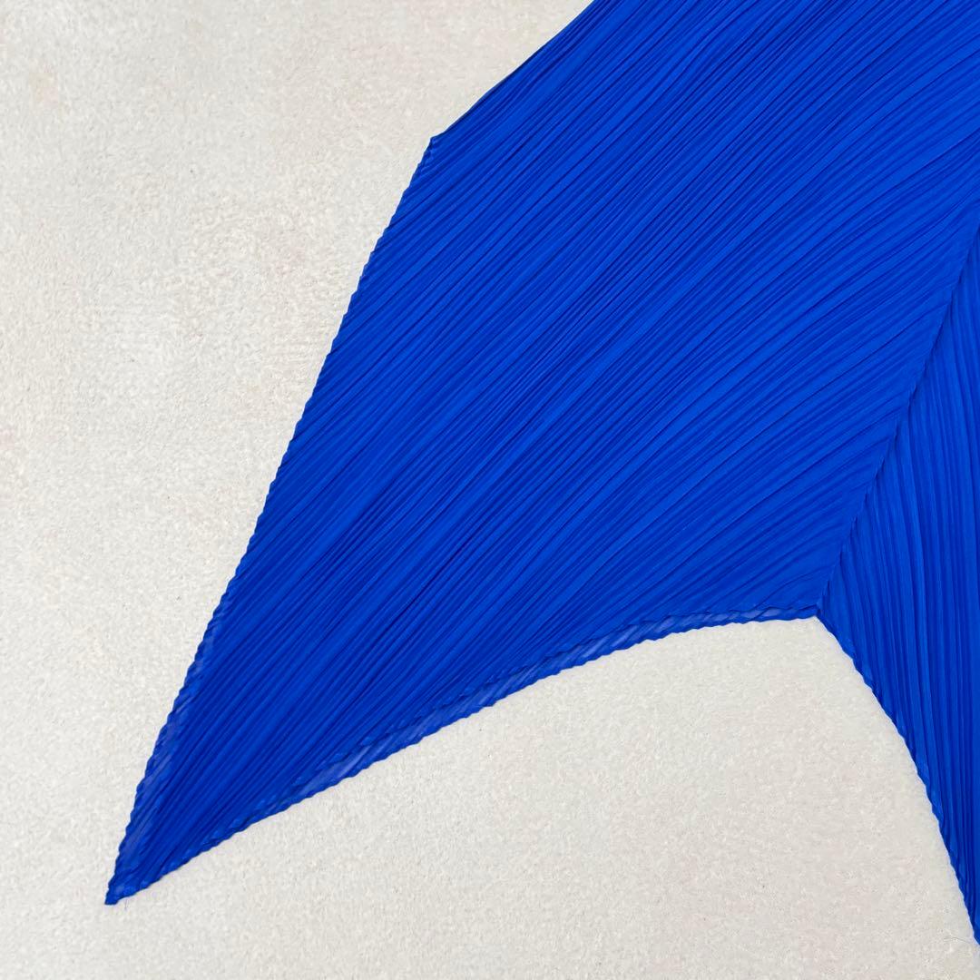 極美品✨ISSEY MIYAKE プリーツ　変形　チュニック　ブルー　Mサイズ