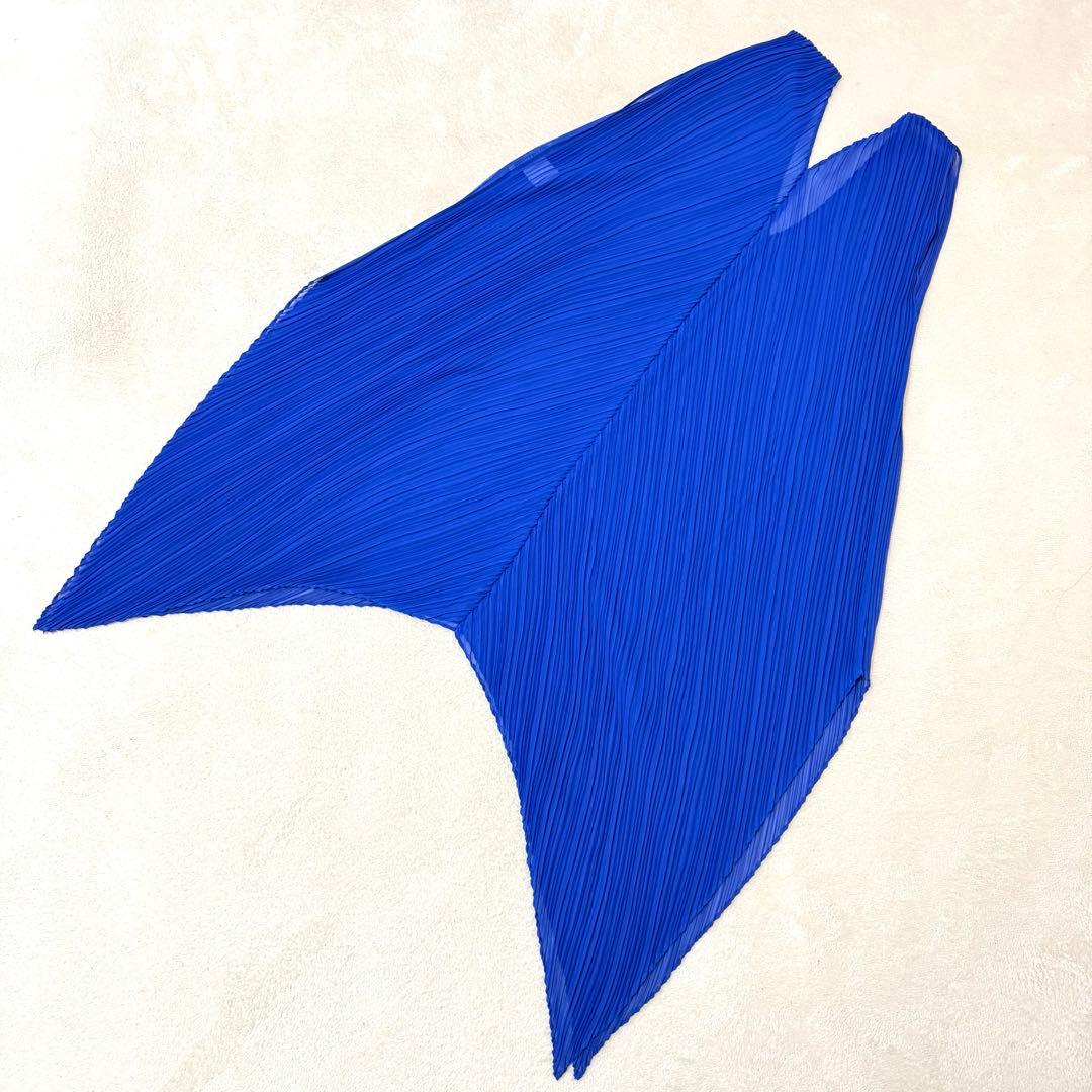 極美品✨ISSEY MIYAKE プリーツ　変形　チュニック　ブルー　Mサイズ