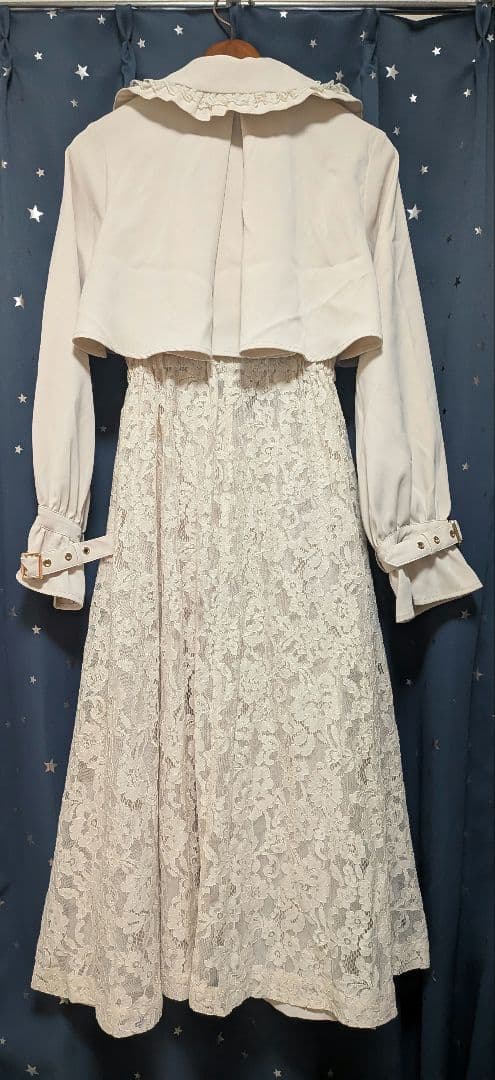 couturebyROJITA バックレース切替トレンチコート ベージュ