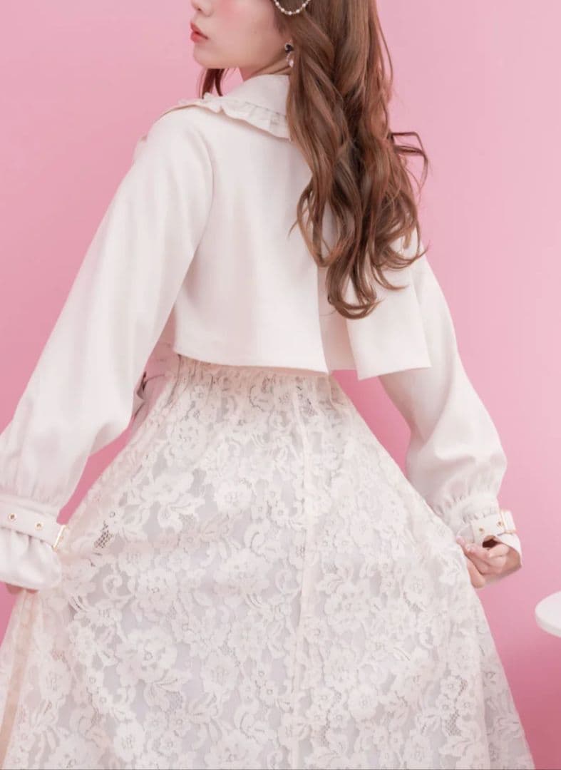 couturebyROJITA バックレース切替トレンチコート ベージュ