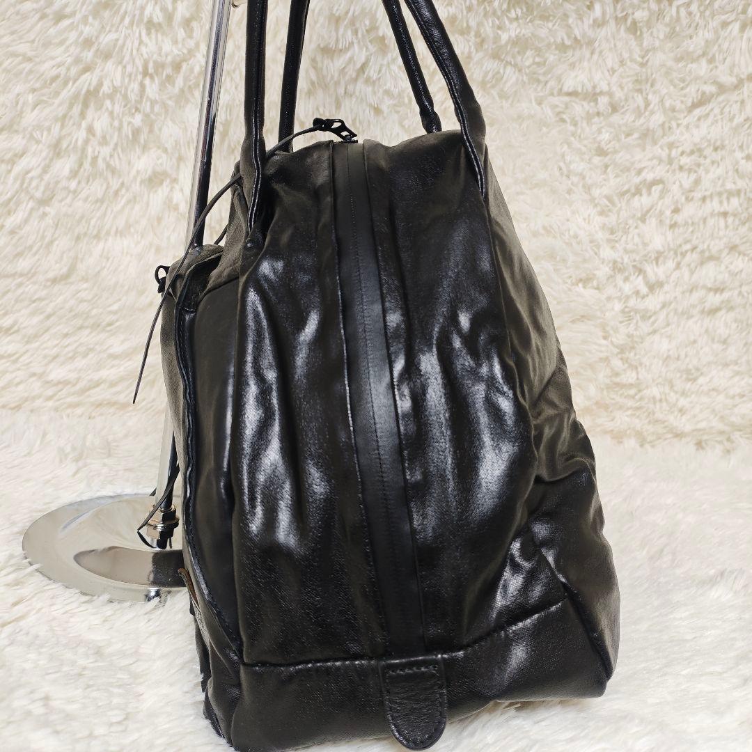 美品✨jas m.b.BLUE ジャスエムビー ボストンバッグ ブラック