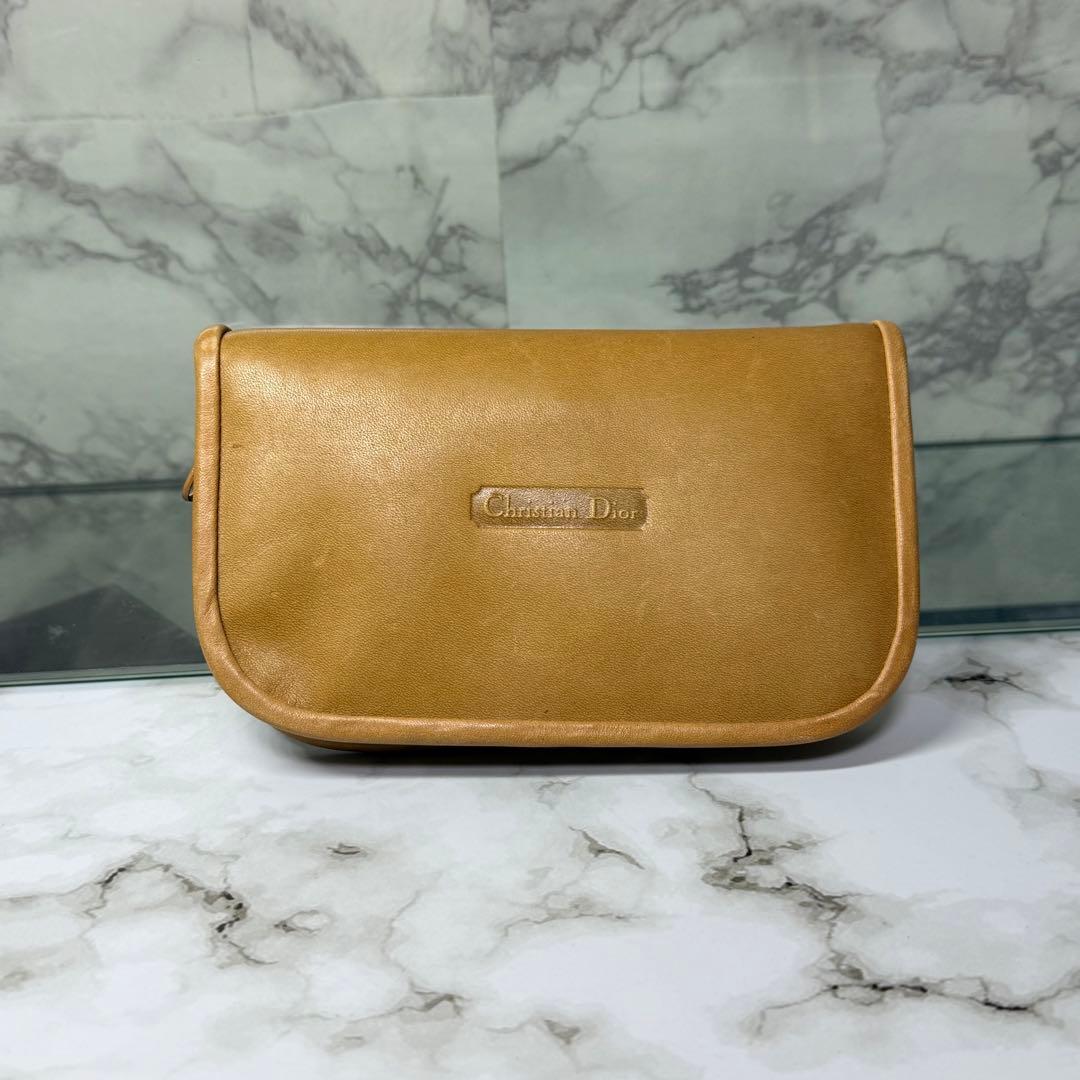 90s クリスチャンディオール ネクタイピン カフス ポーチ レザー 本革