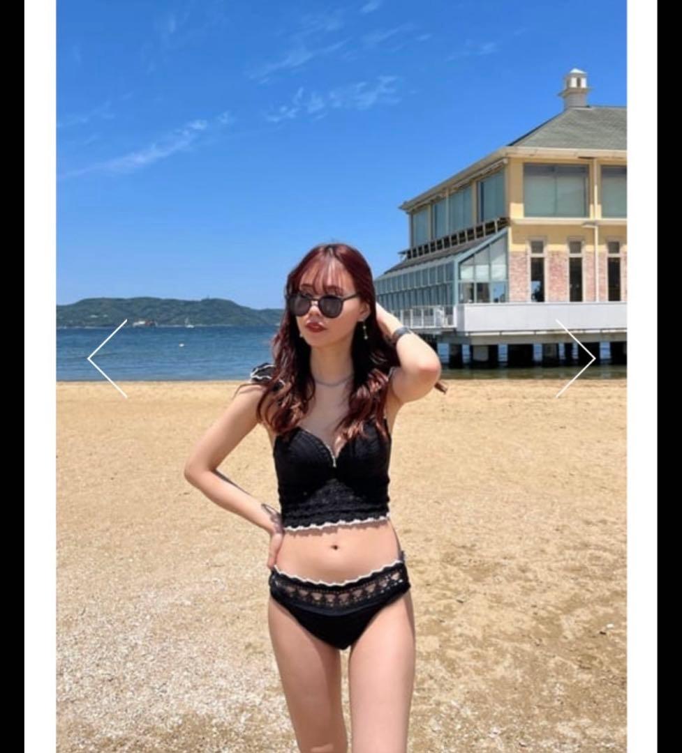 リエンダ　フリルショルダークロシェワイヤーカップbikini 水着