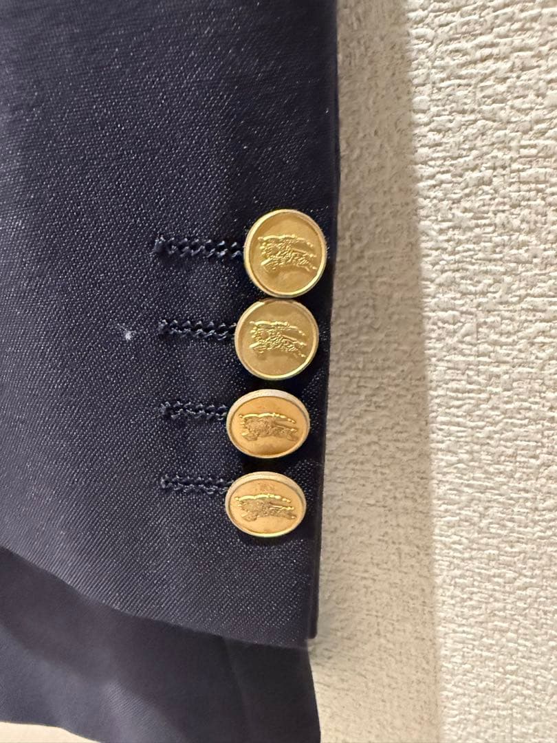 【 大きいサイズ 】 バーバリー　紺ブレ　セットアップ　スーツ　ホースロゴ　XL