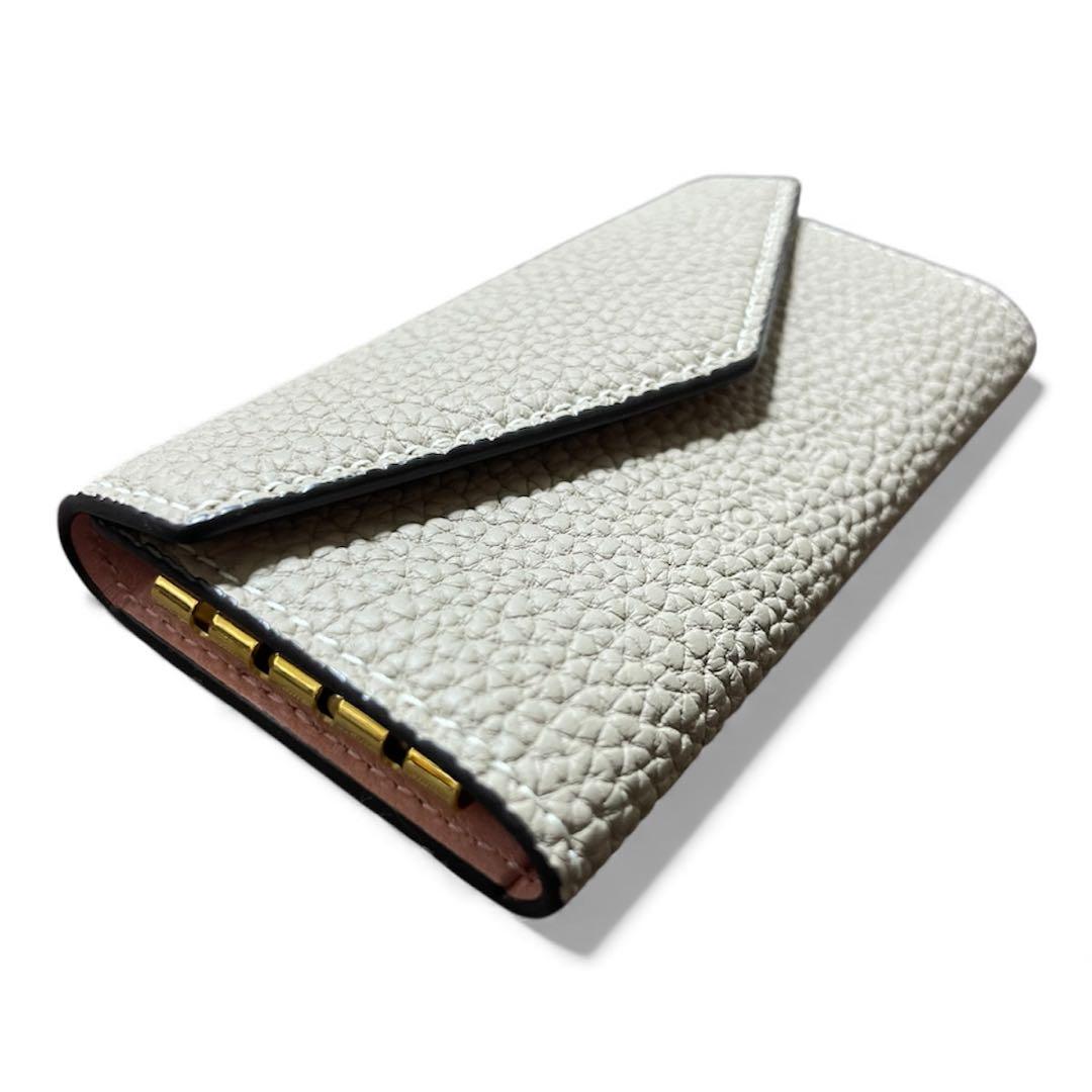 【極美品】ボナベンチュラ BONAVENTURA キーケース グレージュ✖️ピンク