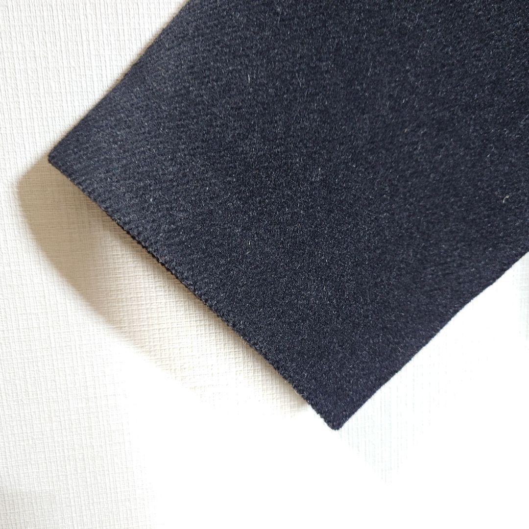 NOBLE ノーブル ウール混ノーカラーコート ブラック ゆったり上品