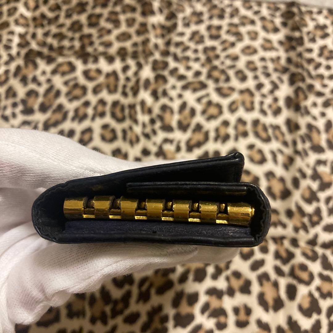 CHANEL ネイビー レザー キーケース