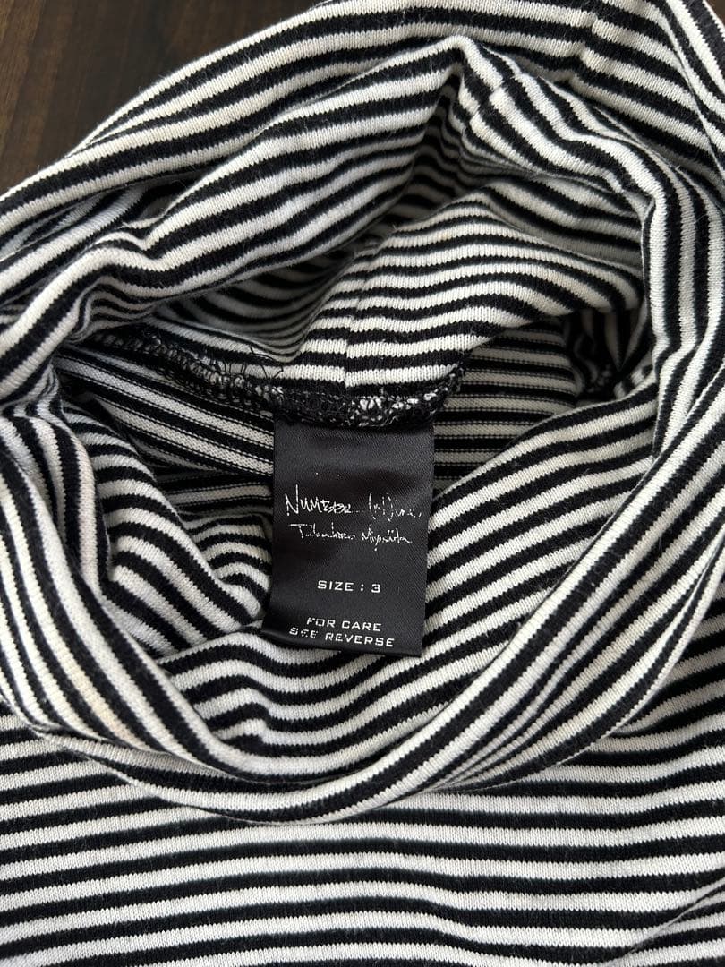 NUMBER(N)INE ナンバーナイン　ボーダー　ハイネックロングTシャツ