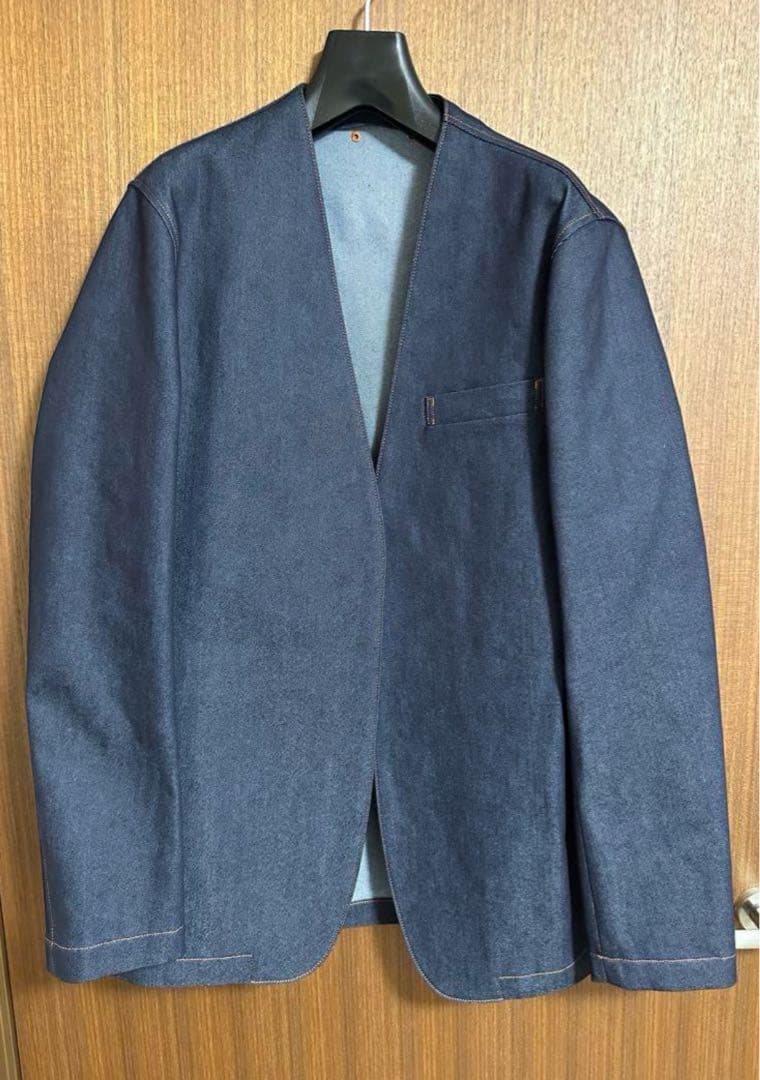 SOPH ソフ ノーカラーデニムジャケット サイズ：L